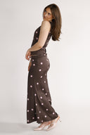 Lill skirt in brown and pink polka dots