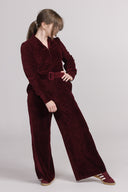 Malli burgundy baby corduroy jumpsuit