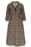 Margot brown floral dress