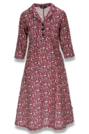 Margot fuchsia red floral dress