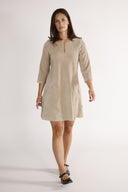 Margrete beige tunic dress