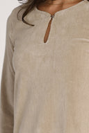 Margrete beige tunic dress