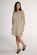 Margrete beige tunic dress
