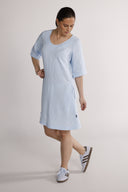 Mona sky blue linen dress