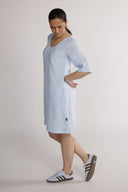 Mona sky blue linen dress