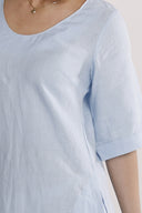 Mona sky blue linen dress