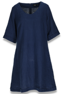 Mona navy linen dress