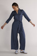 Sissi blå og hvit jumpsuit
