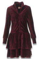 Mythe burgundy velour dress