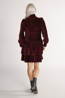 Mythe burgundy velour dress