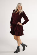 Mythe burgundy velour dress