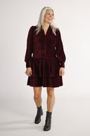 Mythe burgundy velour dress