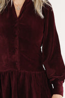 Mythe burgundy velour dress