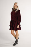Mythe burgundy velour dress