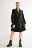 Mythe Kombo Green Velvet Dress