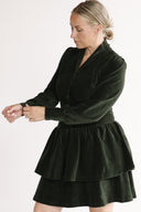 Mythe Kombo Green Velvet Dress