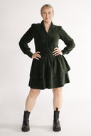 Mythe Kombo Green Velvet Dress
