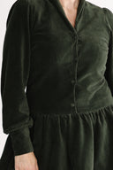 Mythe Kombo Green Velvet Dress