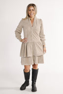 Mythe Cream Velvet Dress