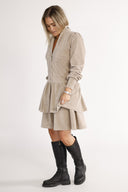 Mythe Cream Velvet Dress