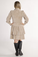 Mythe Cream Velvet Dress