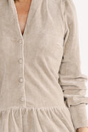 Mythe Cream Velvet Dress