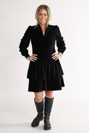 Mythe black velour dress