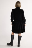 Mythe black velour dress