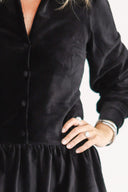 Mythe black velour dress