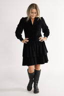 Mythe black velour dress