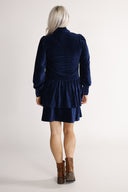 Mythe navy blue velvet dress