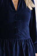 Mythe navy blue velvet dress