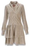 Mythe Cream Velvet Dress