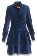 Mythe navy blue velvet dress
