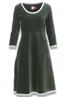 Nille combo green babycord dress