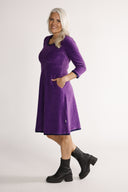 Nille purple baby corduroy dress