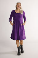 Nille purple baby corduroy dress