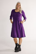 Nille purple baby corduroy dress