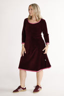 Nille burgundy baby corduroy dress