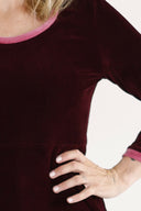 Nille burgundy baby corduroy dress