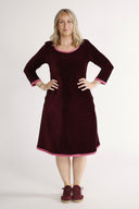 Nille burgundy baby corduroy dress