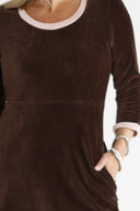 Anja brown babycord dress
