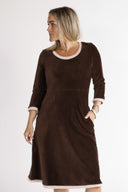 Anja brown babycord dress