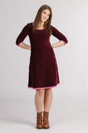 Nille burgundy corduroy dress