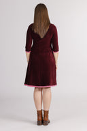 Nille burgundy corduroy dress