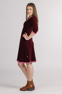Nille burgundy corduroy dress