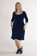 Nille navy blue baby corduroy dress