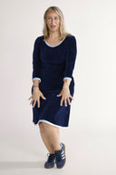 Nille navy blue baby corduroy dress