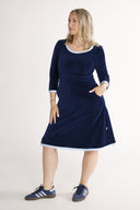 Nille navy blue baby corduroy dress