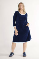 Nille navy blue baby corduroy dress